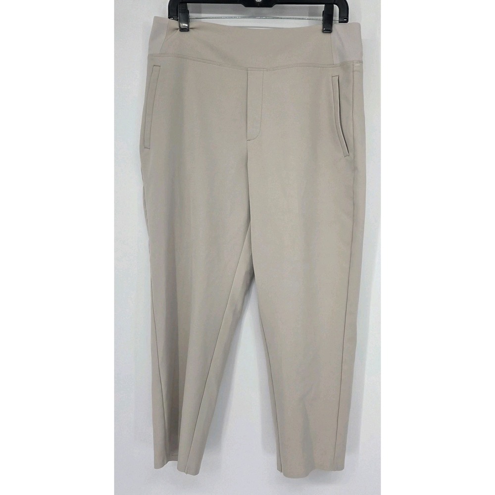 Athleta Women's Pants 54023 12P Beige Light Weight Work Pants 6 Pockets Stretch